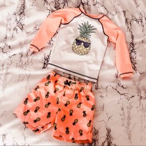 Pineapple Swim Trunks & RashGuard 🍍